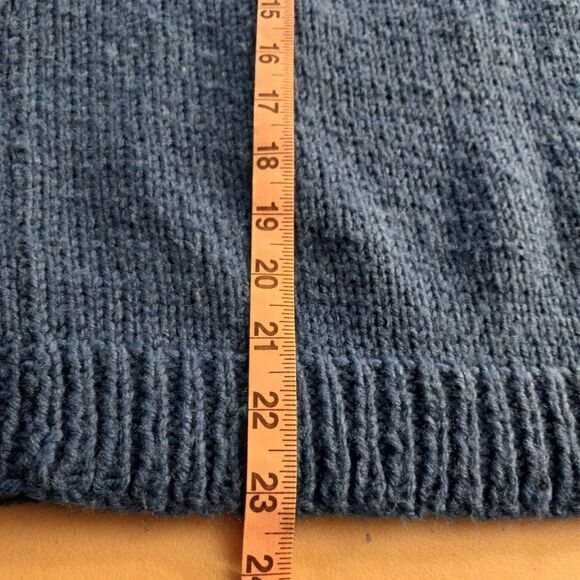 Handmade Blue and White Knit Sweater - Picture 3 of 5